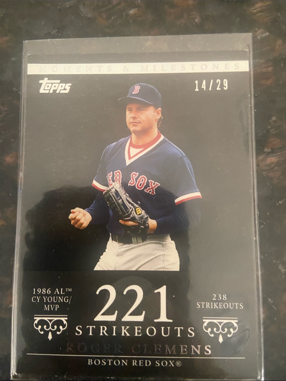 2007 Topps Moments Milestones Black Roger Clemens card 14/29 #18